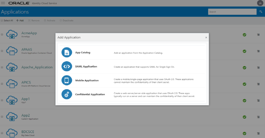 Confidential Application option in the Application screen